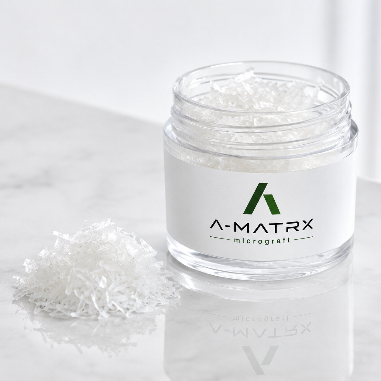 A-MATRX Micrograft jar with dehydrated human placental tissue matrix